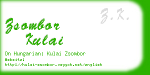 zsombor kulai business card